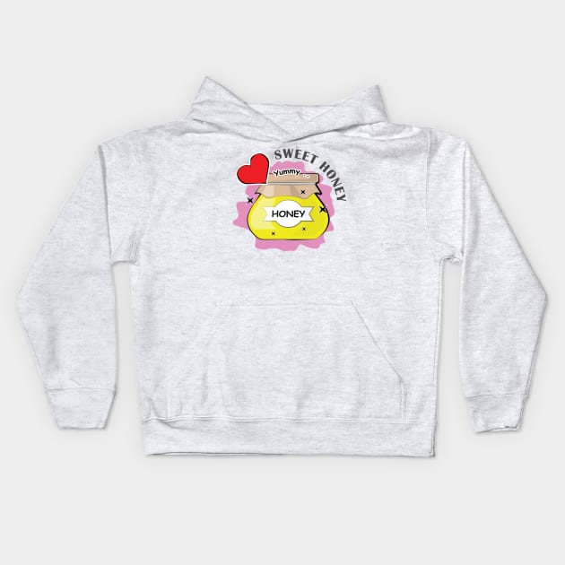 I Love Honey Kids Hoodie by DesignWood Atelier